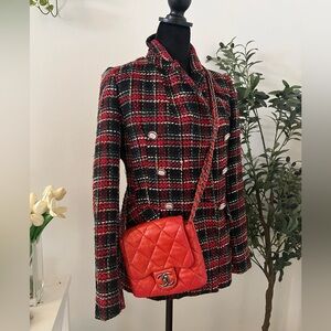 CHANEL Red Flap  Quilted Bag